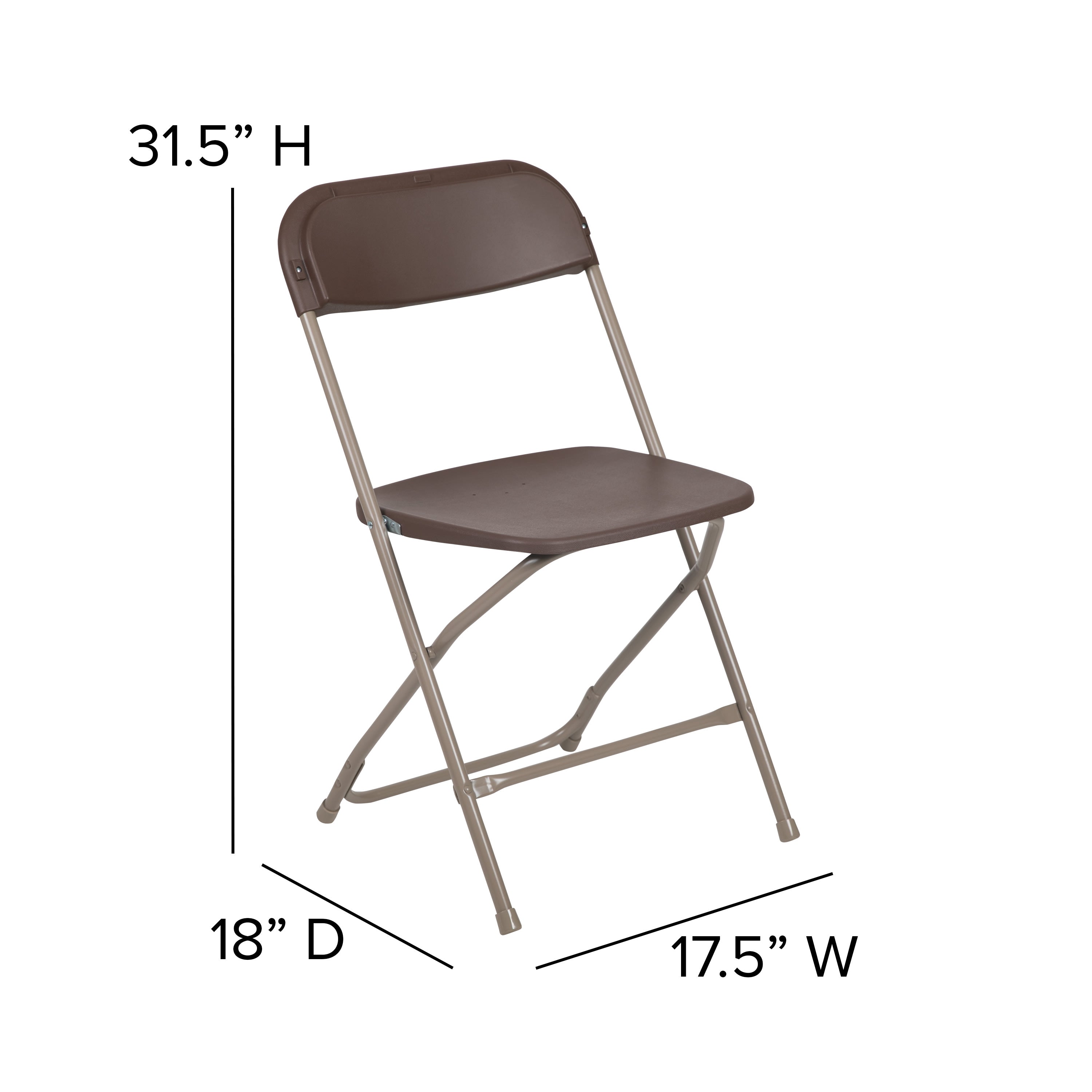 Plastic Folding Chair, 650 lb Capacity