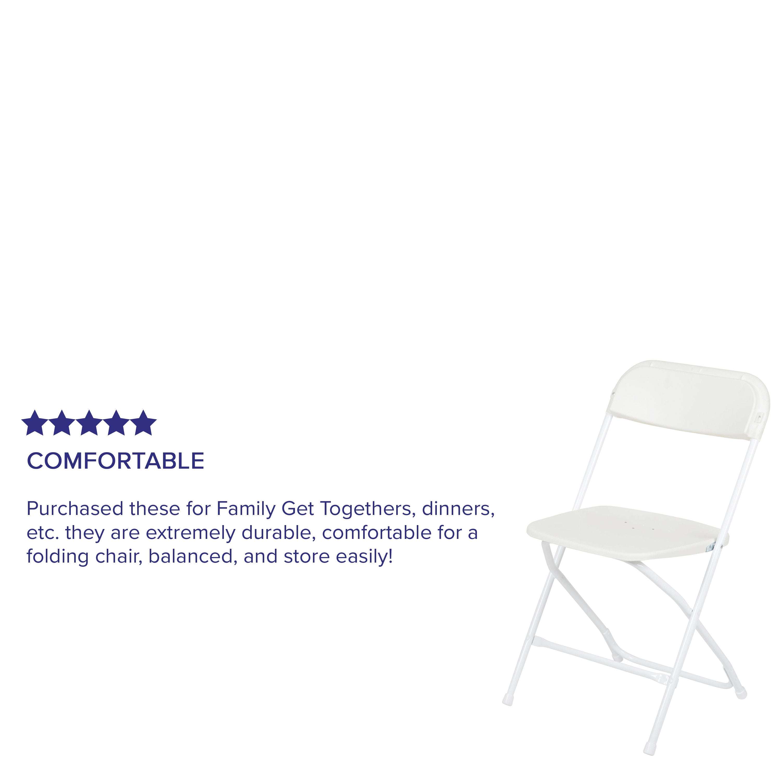 Plastic Folding Chair, 650 lb Capacity