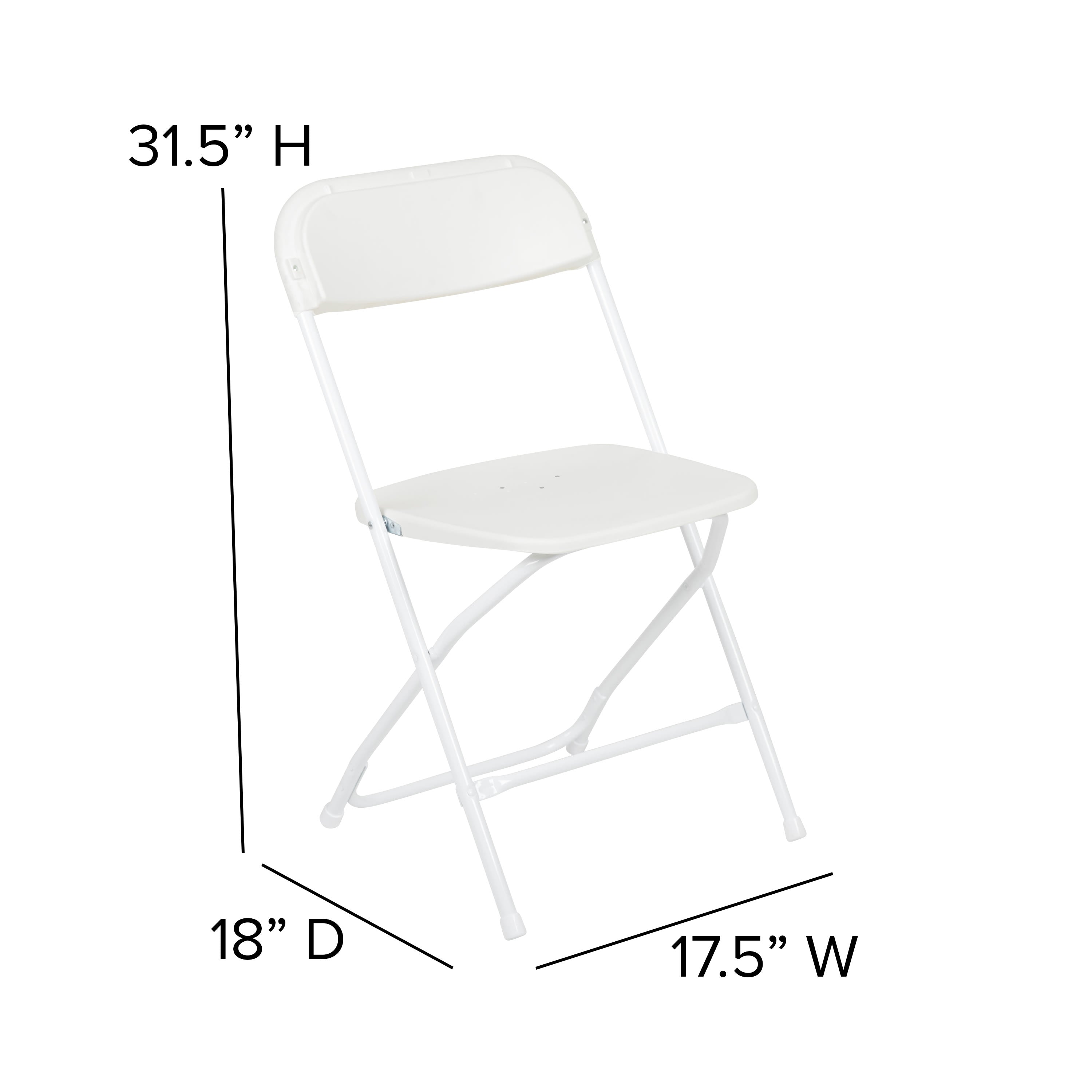Plastic Folding Chair, 650 lb Capacity