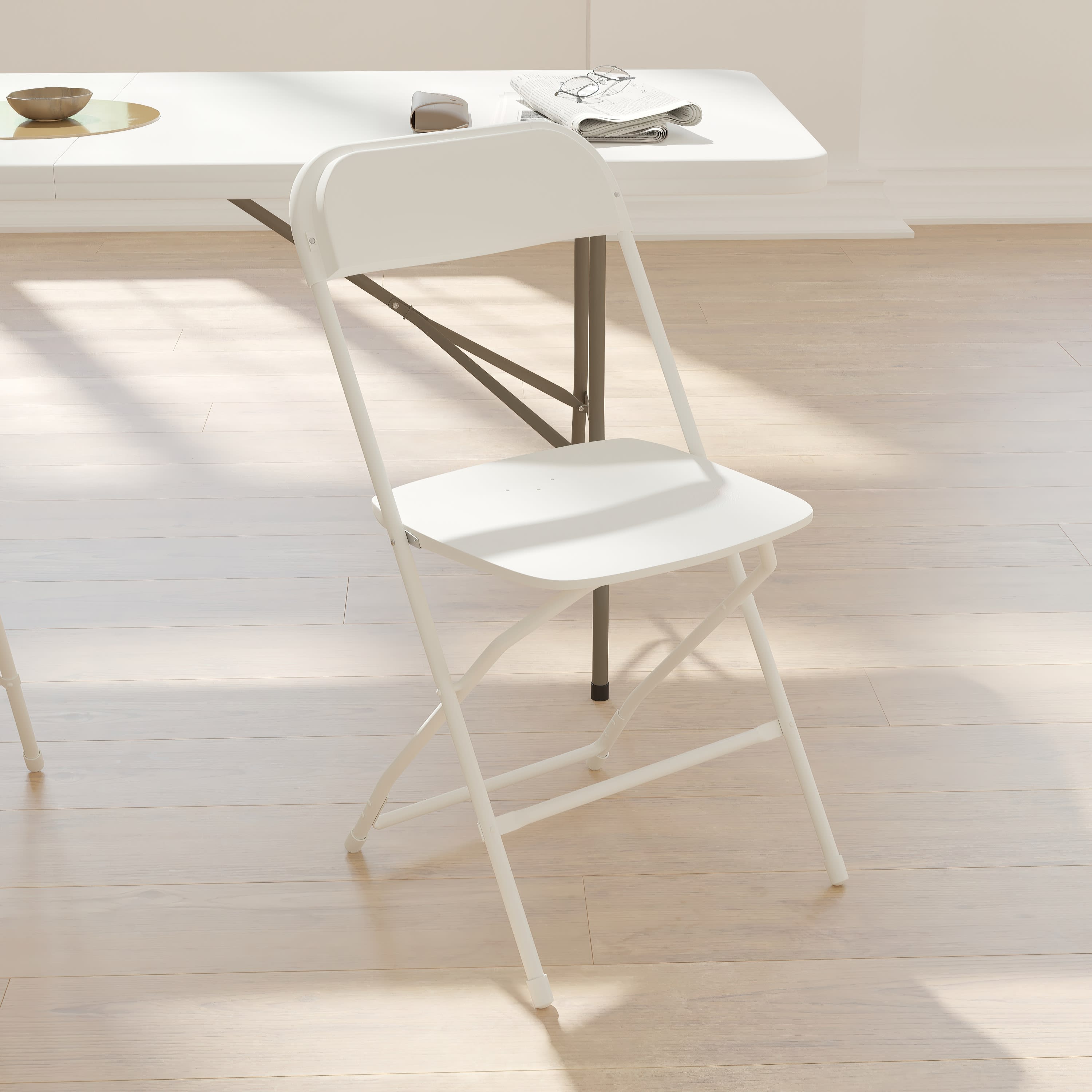 Plastic Folding Chair, 650 lb Capacity