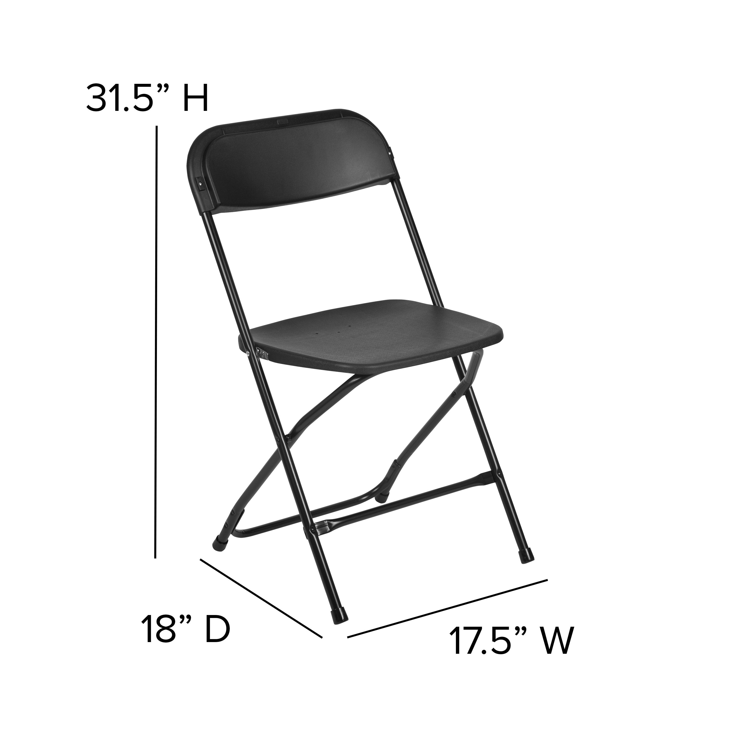 Plastic Folding Chair, 650 lb Capacity
