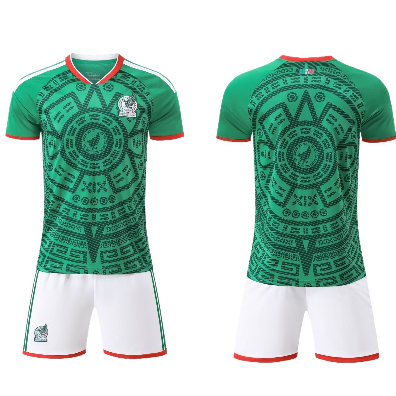 Men's Mexico 2026 Football-Print Casual T- Shirt and Shorts Set