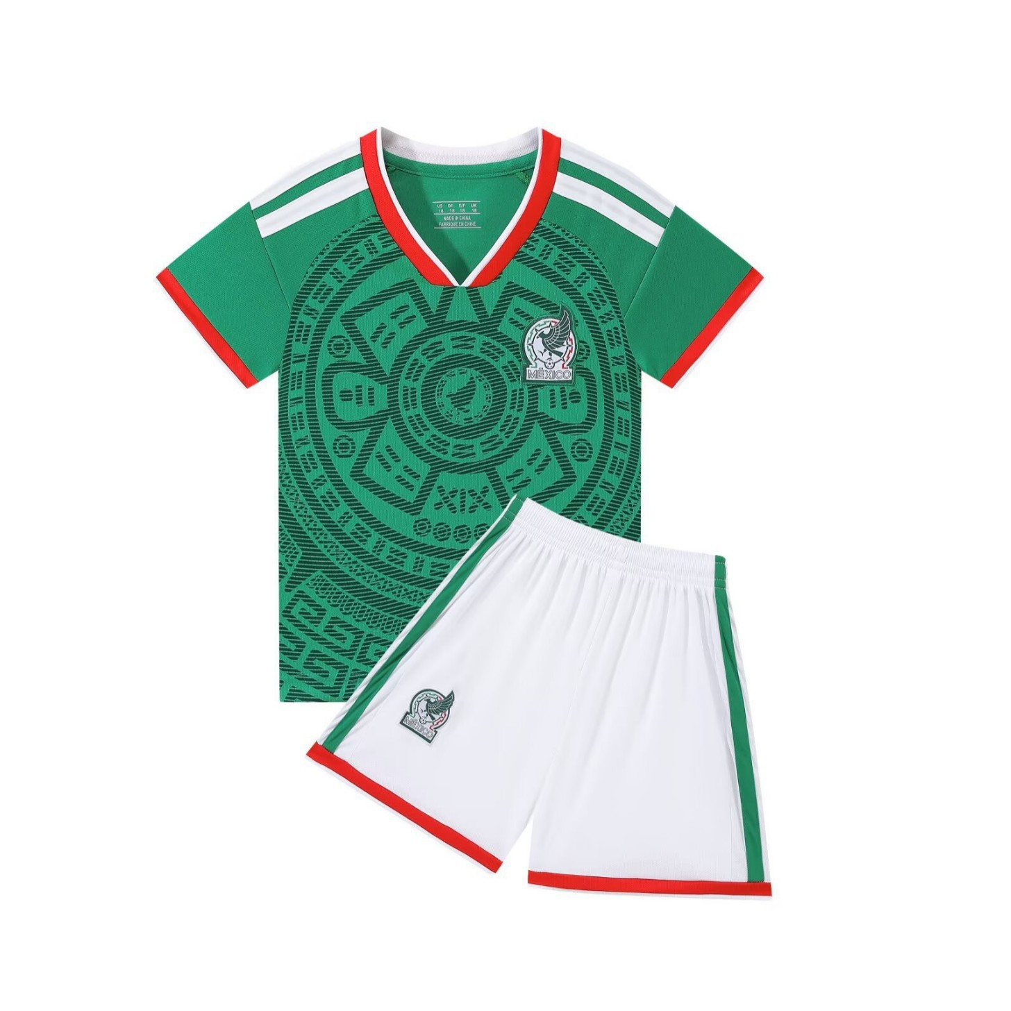 Men's Mexico 2026 Football-Print Casual T- Shirt and Shorts Set