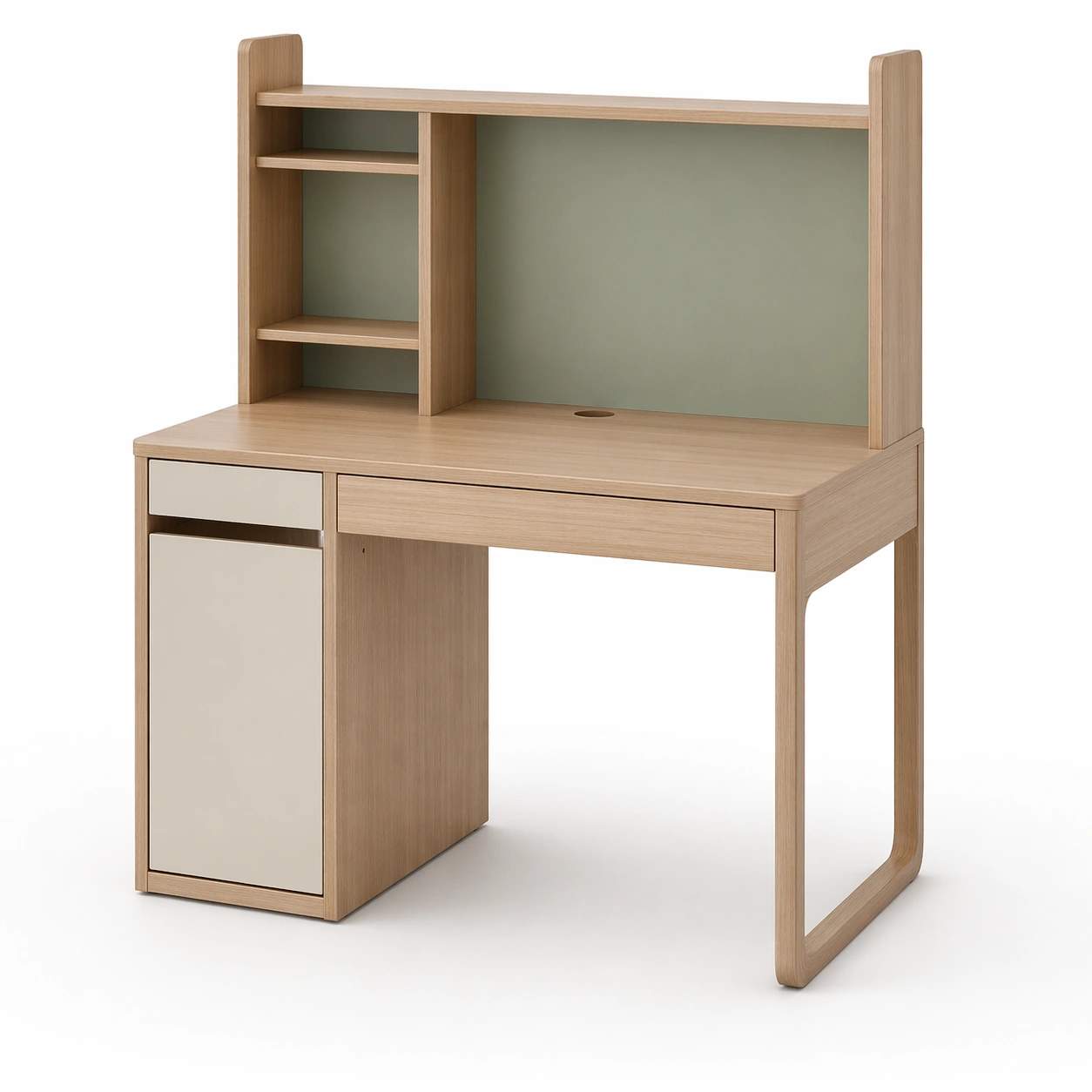 Schreibtisch Holz Natur Mit Regal Aufsatz-qerlivo