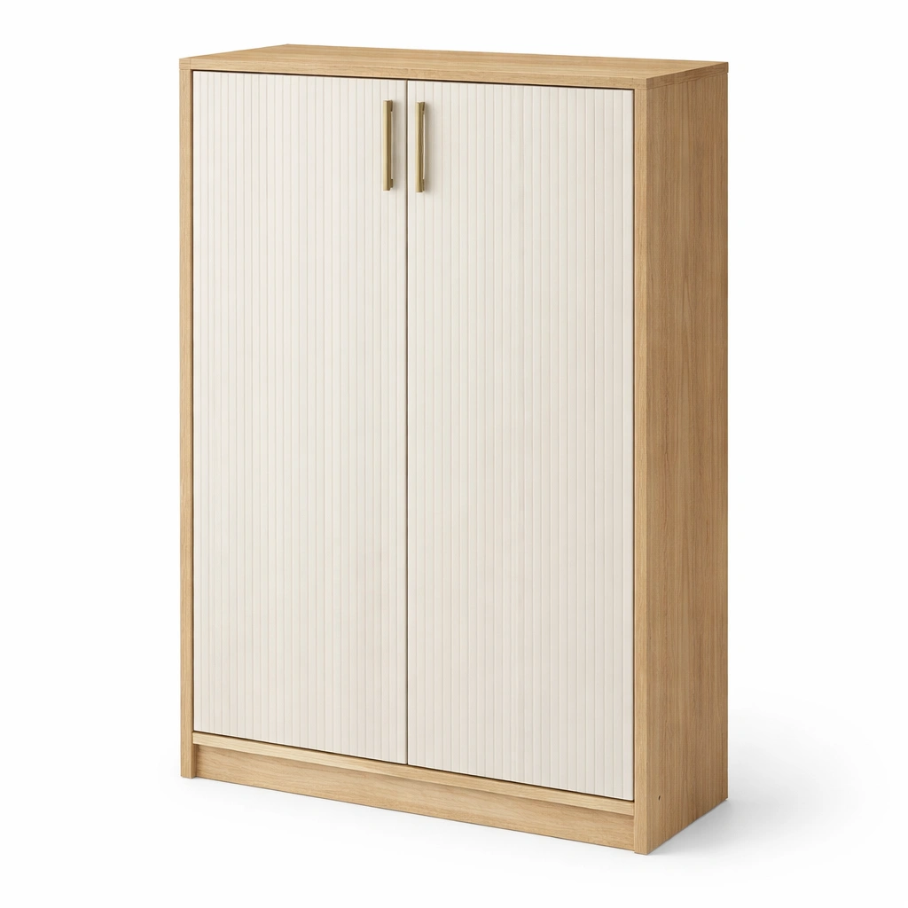Moderner Schuhschrank Holz Beige Design-qerlivo