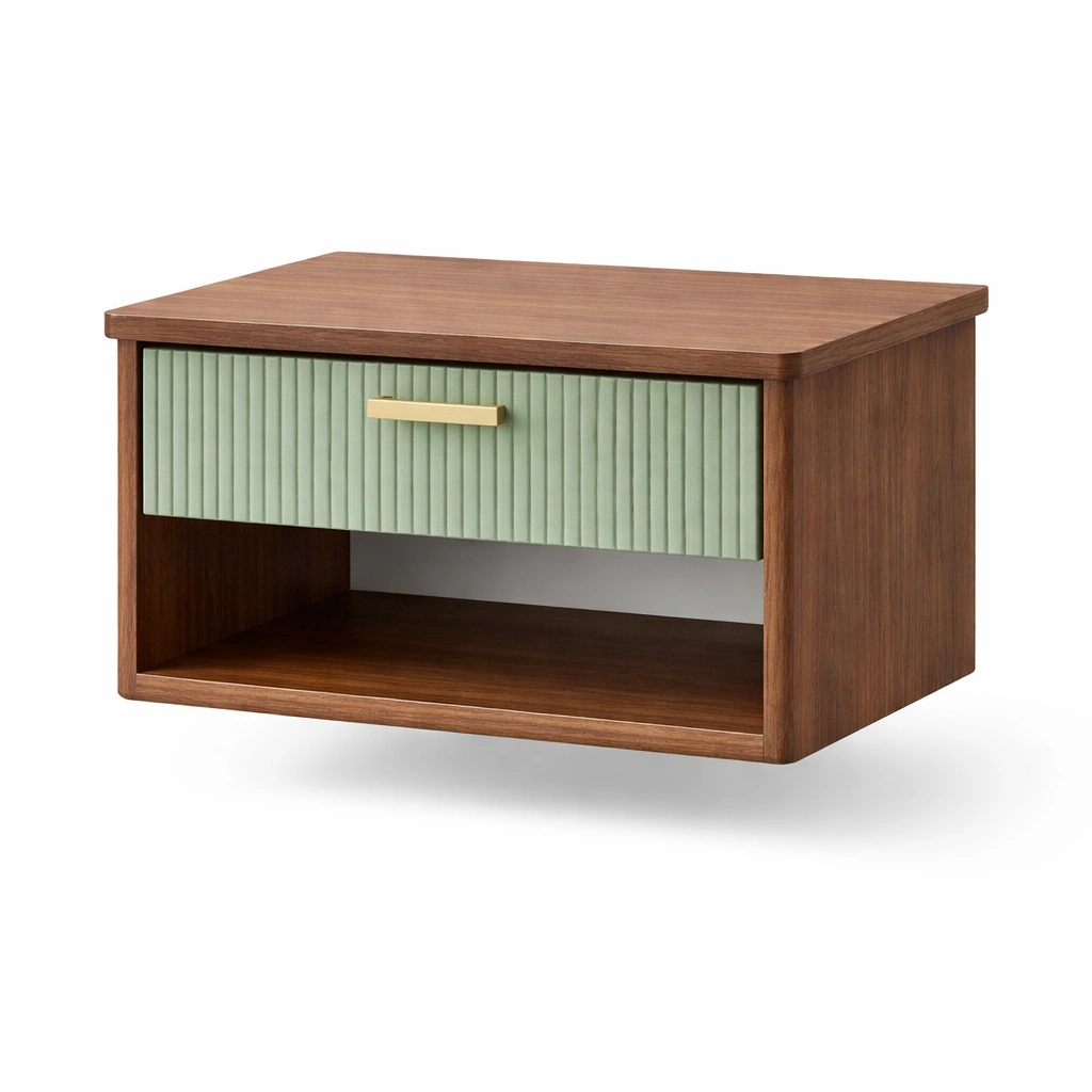Wandregal Holz Braun Schublade Modern-qerlivo