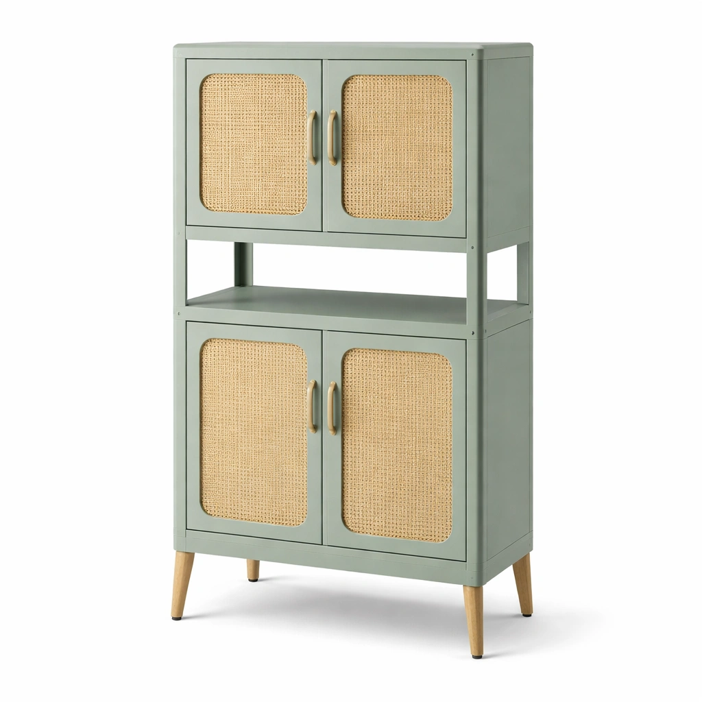 Regal Metall Gruen Zwei Ebenen-qerlivo