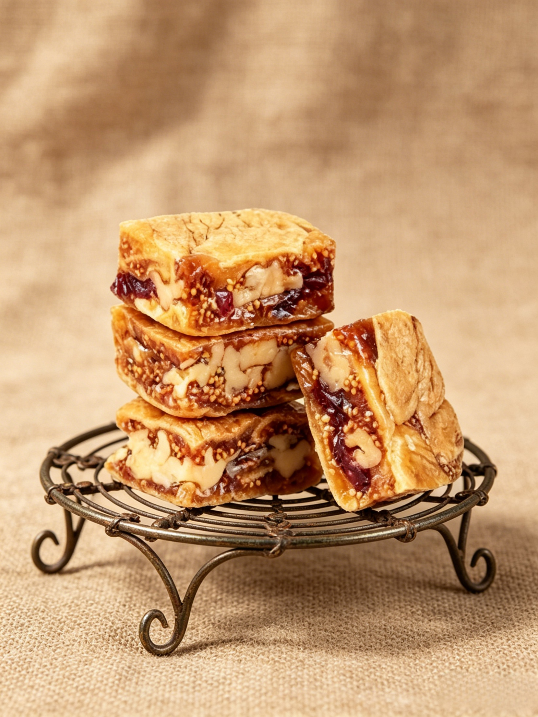 Schwarzer Sesam-Cranberry-Geschmack Feigenkuchen