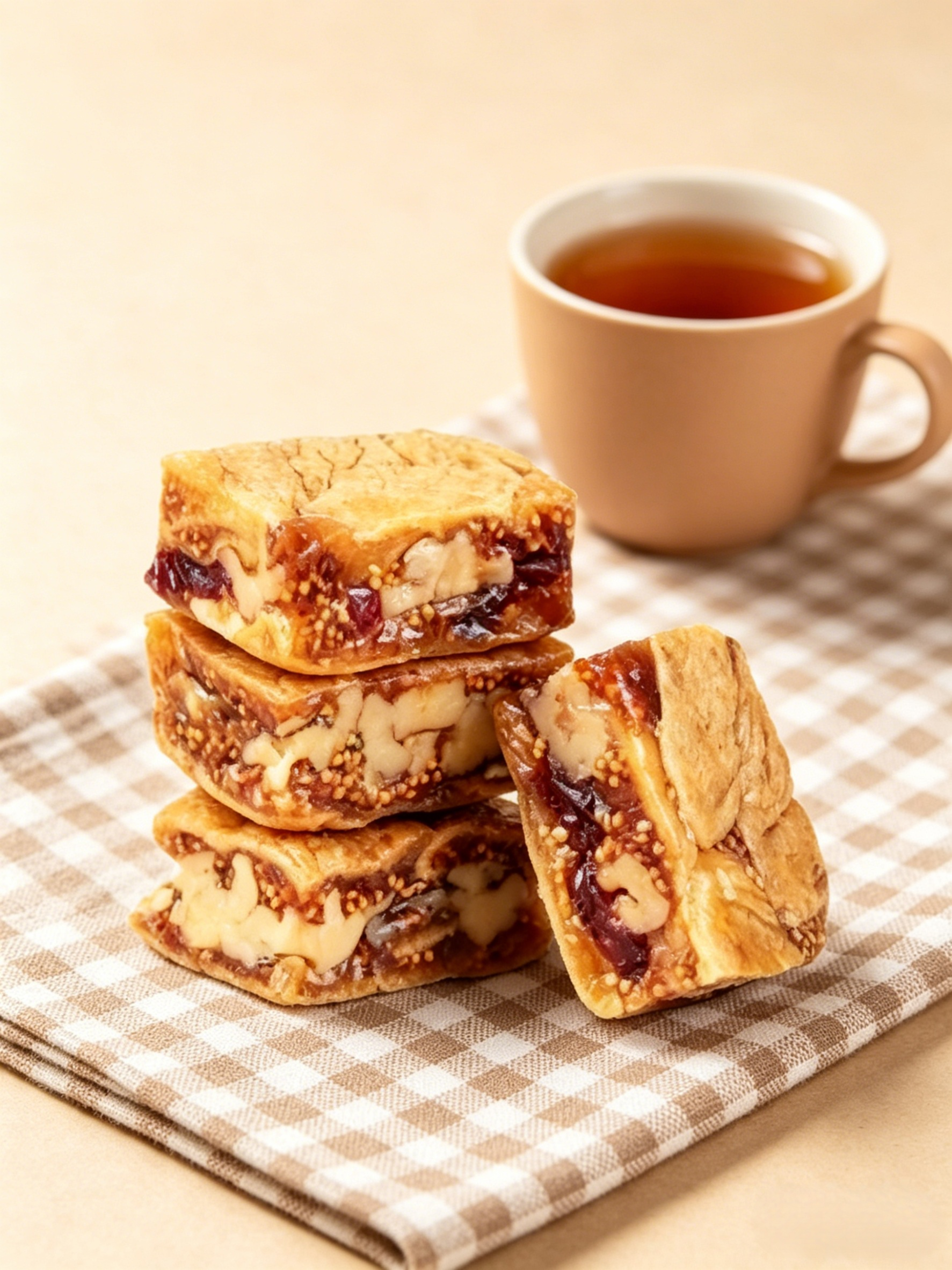 Schwarzer Sesam-Cranberry-Geschmack Feigenkuchen