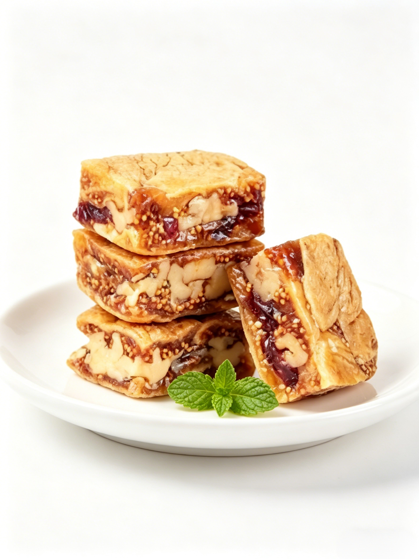 Schwarzer Sesam-Cranberry-Geschmack Feigenkuchen