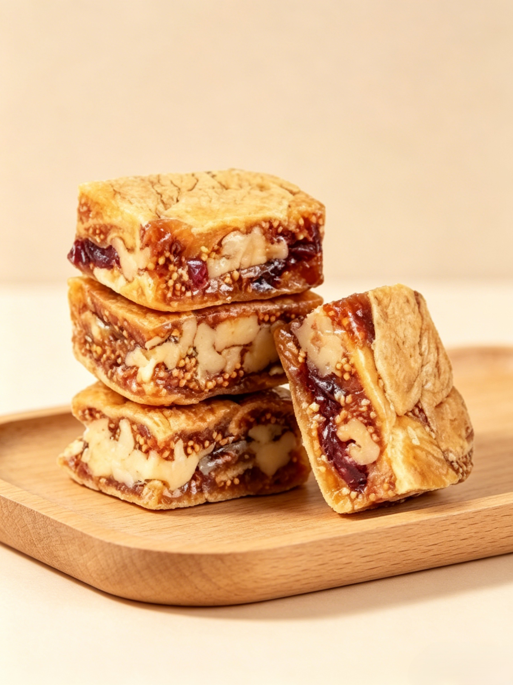 Schwarzer Sesam-Cranberry-Geschmack Feigenkuchen