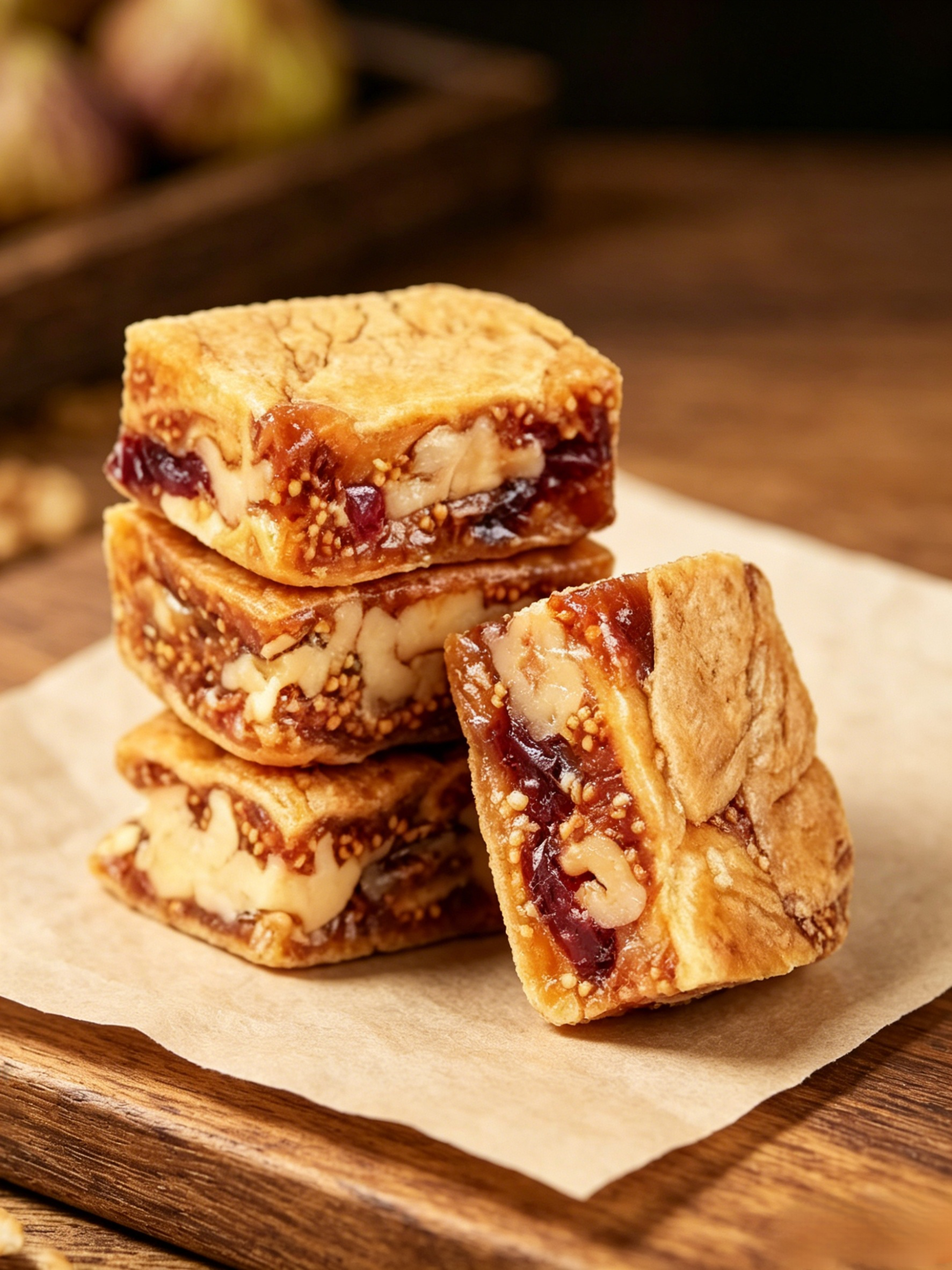 Schwarzer Sesam-Cranberry-Geschmack Feigenkuchen