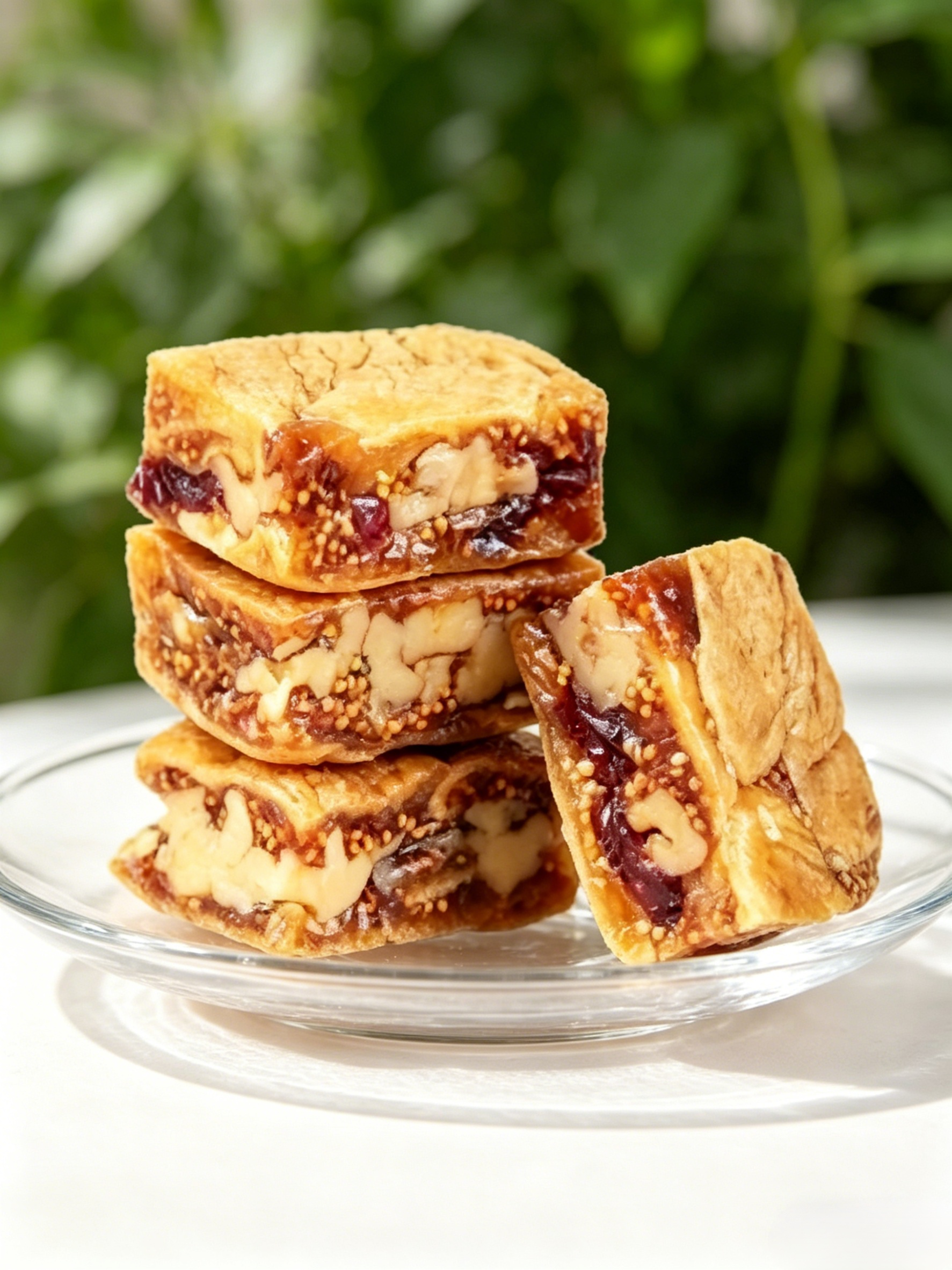 Schwarzer Sesam-Cranberry-Geschmack Feigenkuchen
