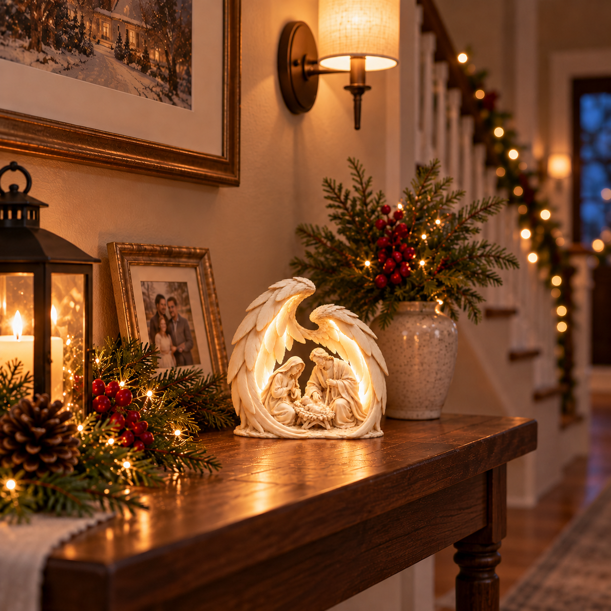 Sheltering Wings Lighted Nativity