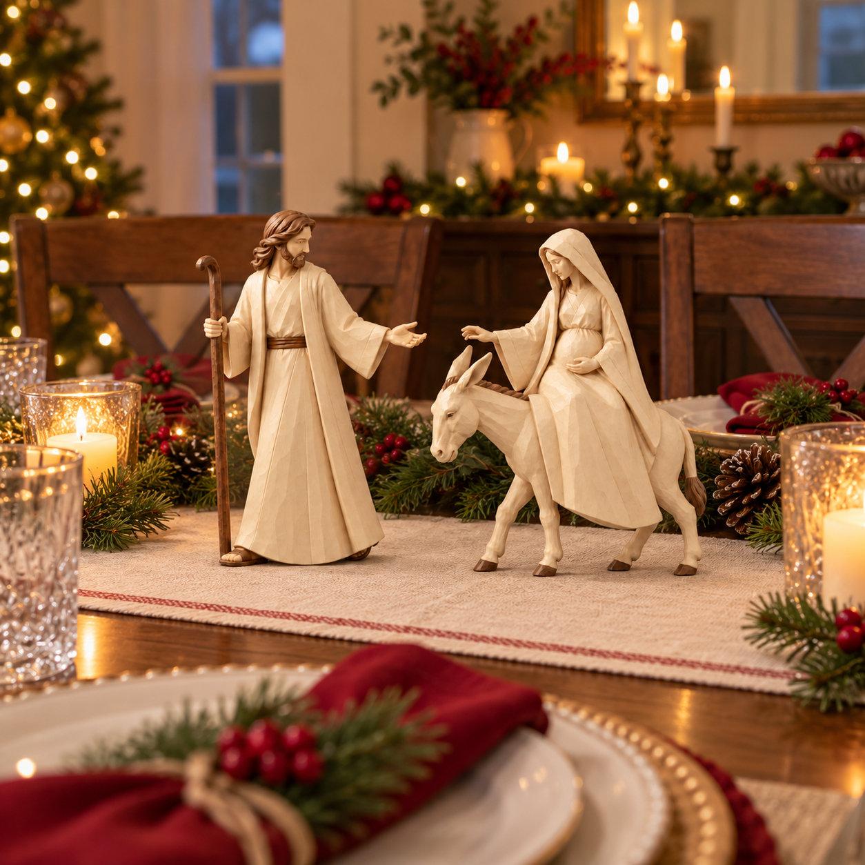 Journey to Bethlehem Nativity Figurine Set