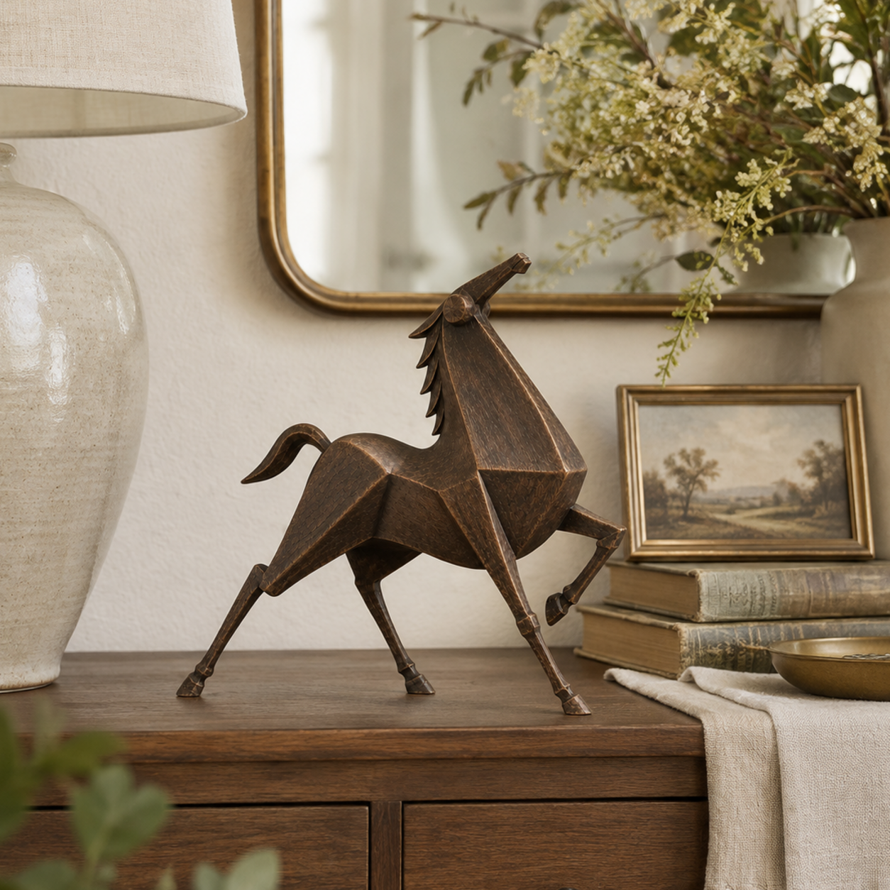 Forward Spirit Vintage Sculptural Horse Figurine