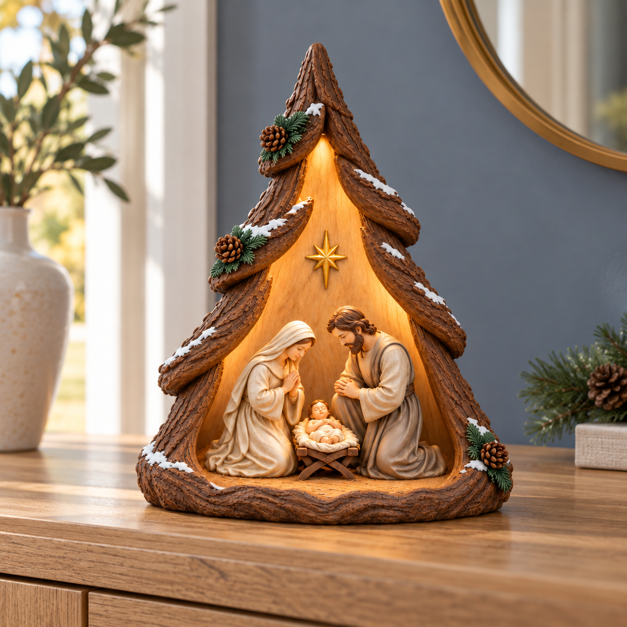 Holy Family Lighted Tree