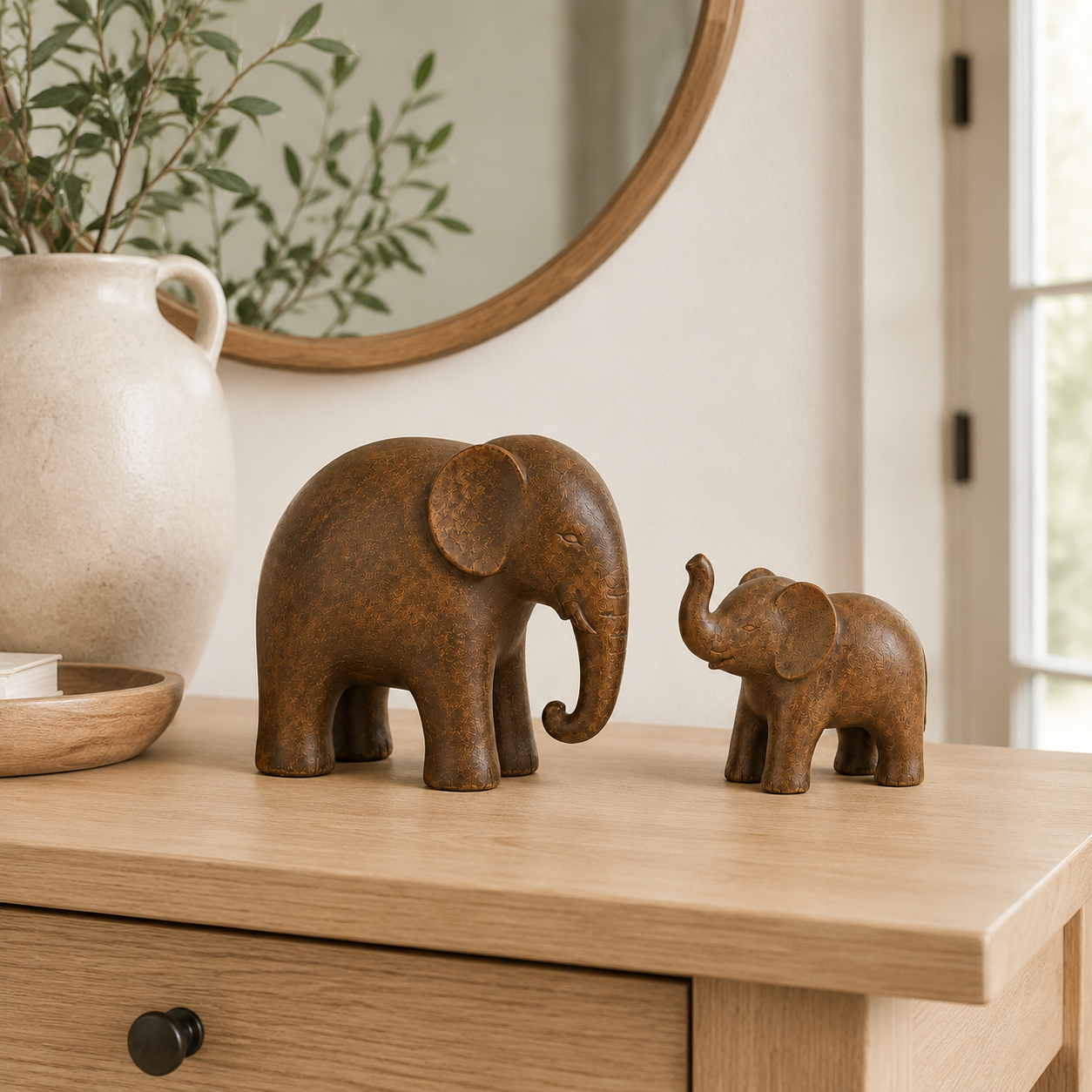 Mother’s Love Elephant Figurine Set