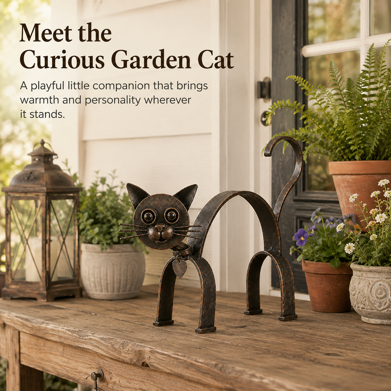Curious Garden Cat