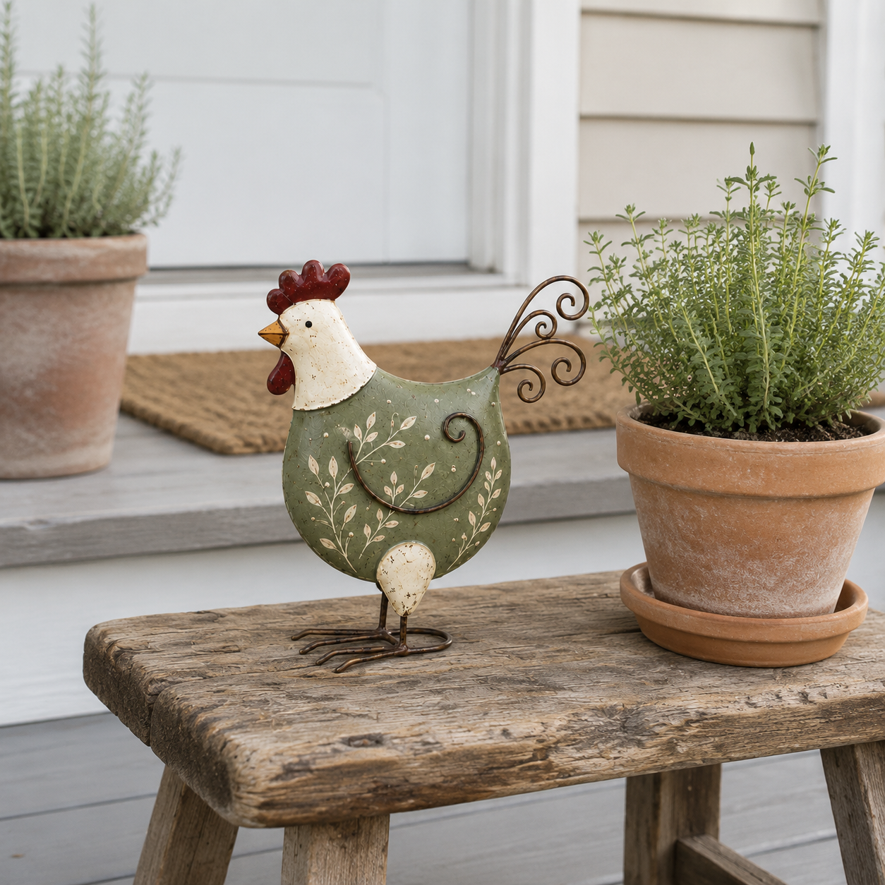 Vintage Farmhouse Garden Hen Figurine