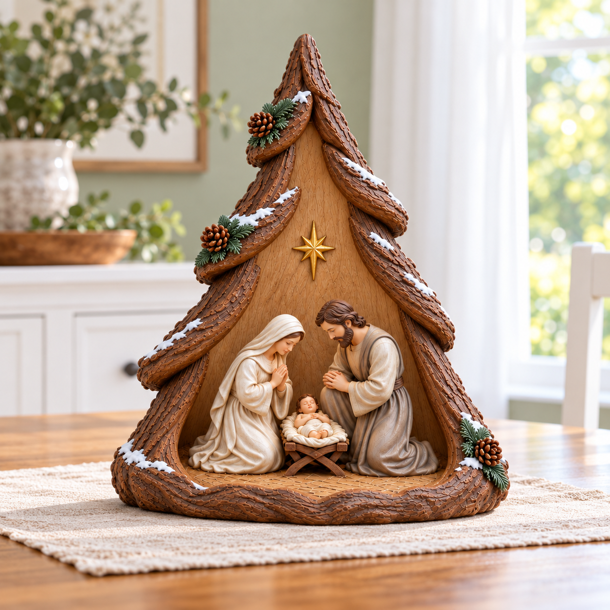 Holy Family Lighted Tree