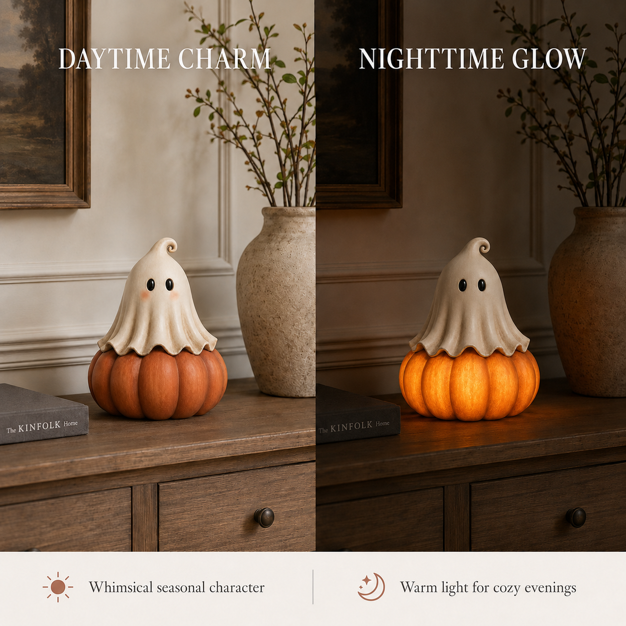 Lighted Seasonal Ghost Figurines