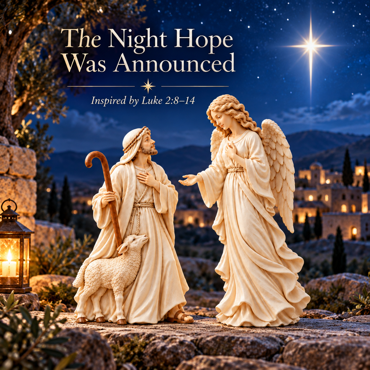Good News Shepherd & Angel Figurine Set