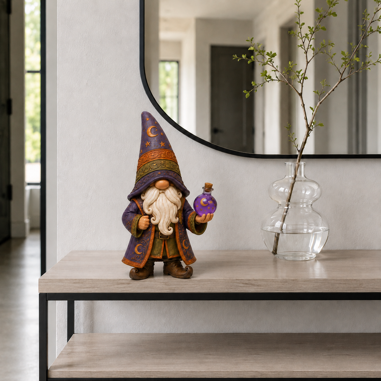 Lighted Autumn Gnome Figurine