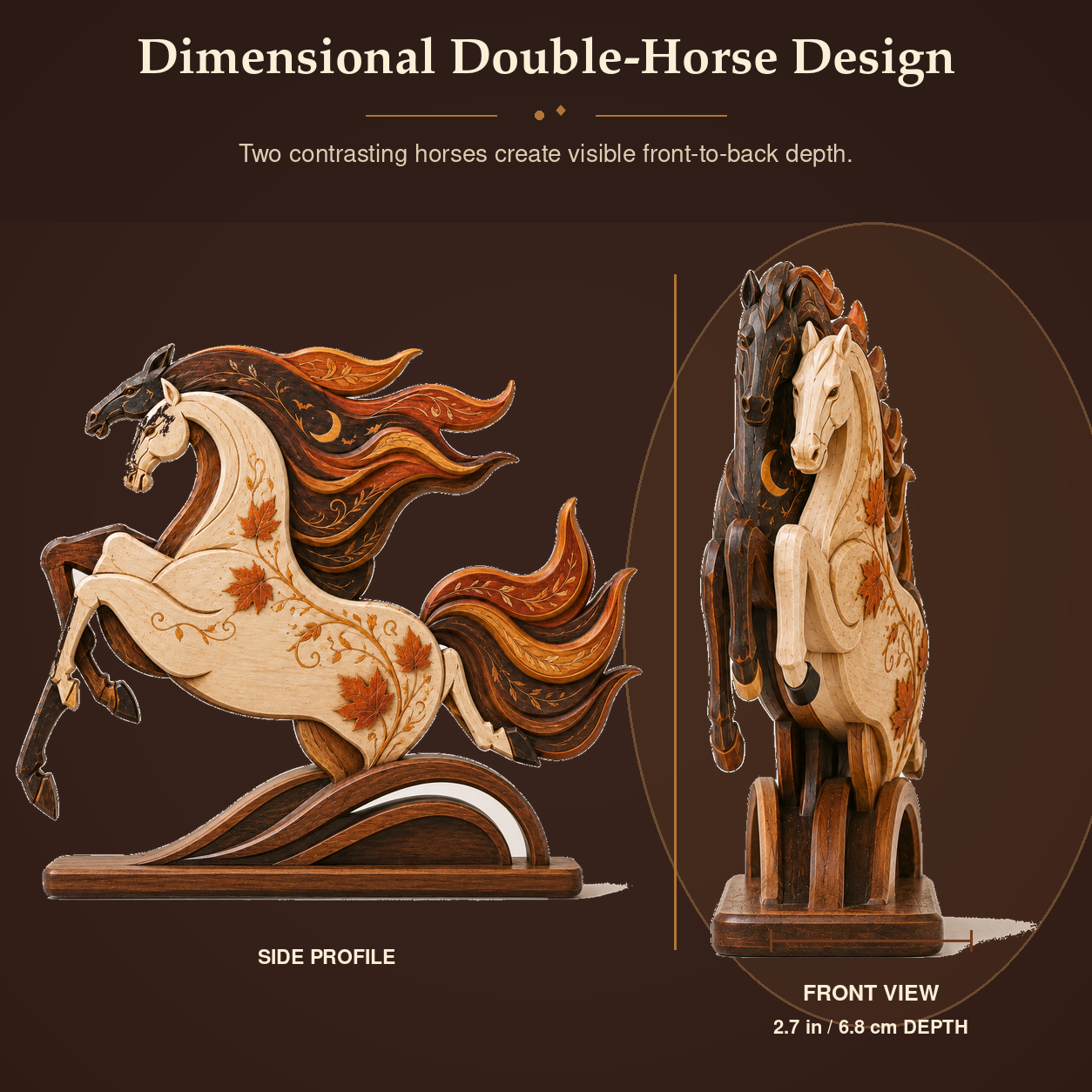 Autumn Moon Gallop Horse Figurine