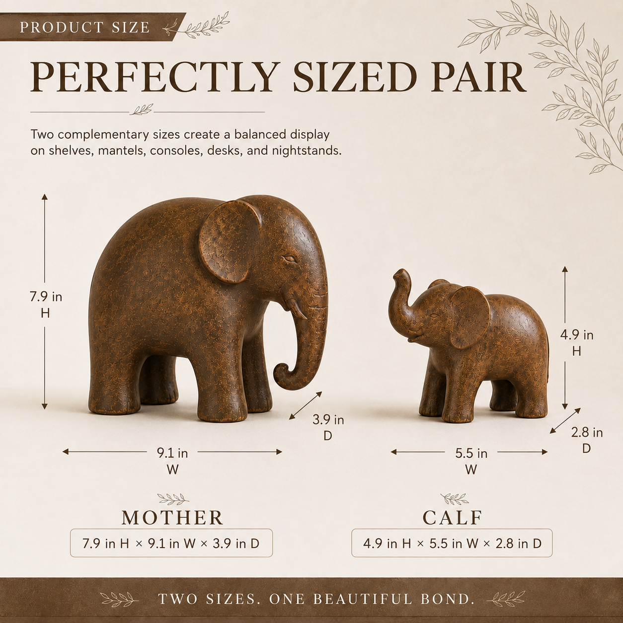 Mother’s Love Elephant Figurine Set