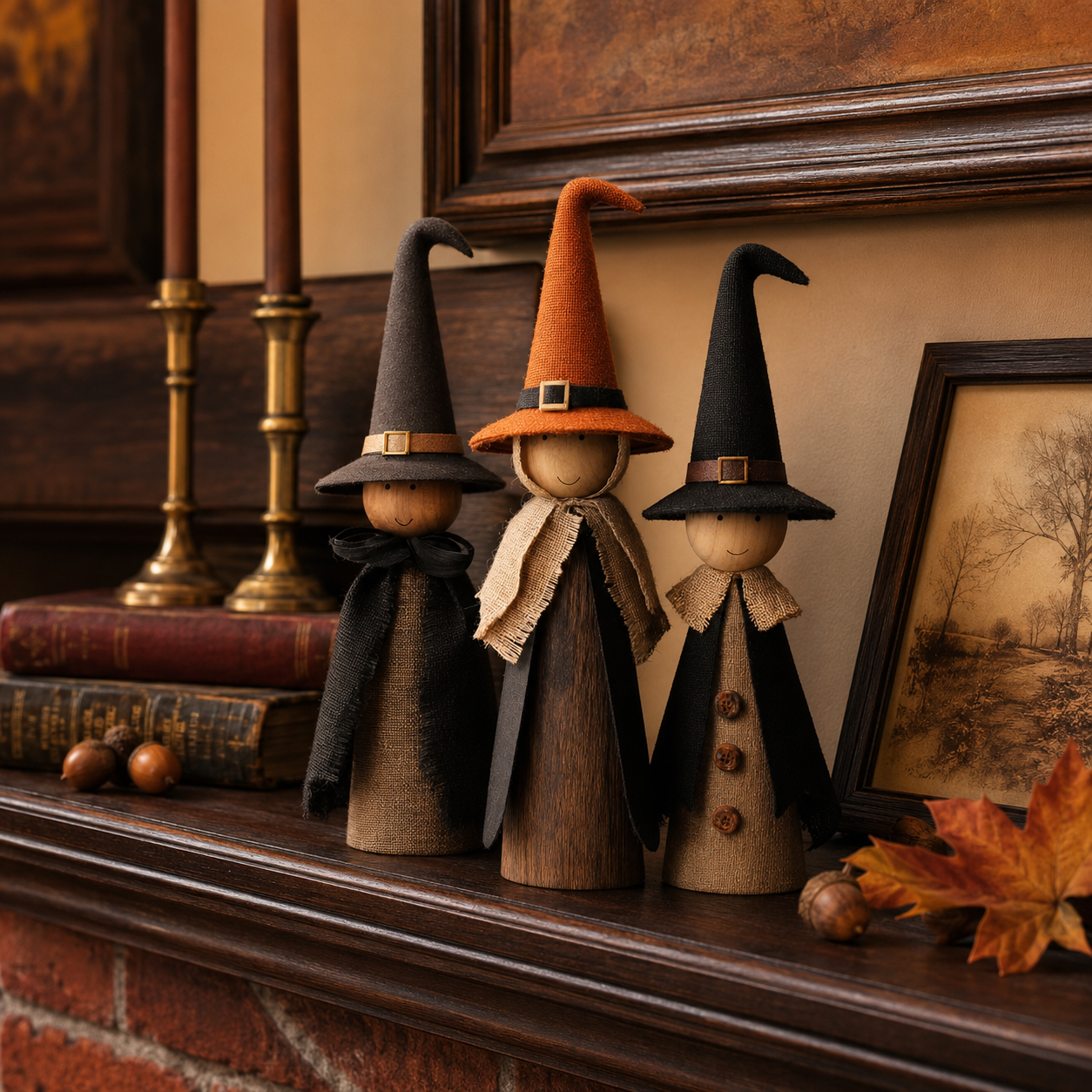 The Witch Sisters Wooden Figurines – Set of 3