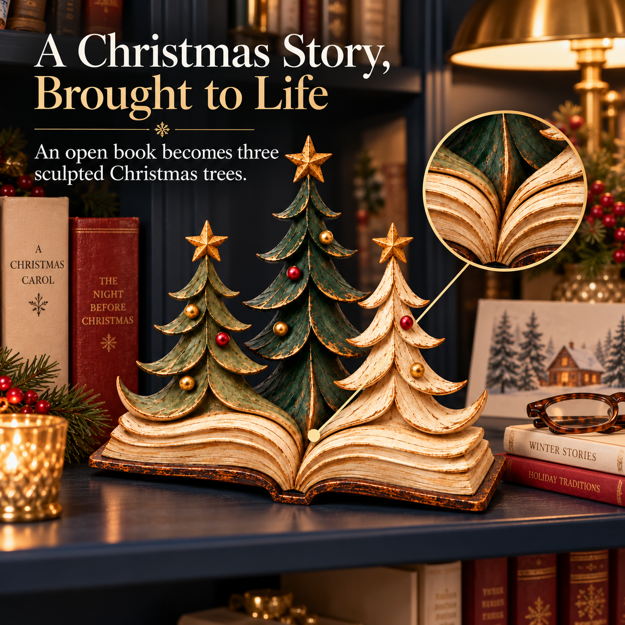 Christmas Storybook Trees Figurine