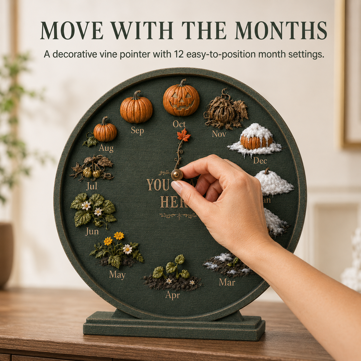 Lighted Pumpkin Seasonal Calendar Decor