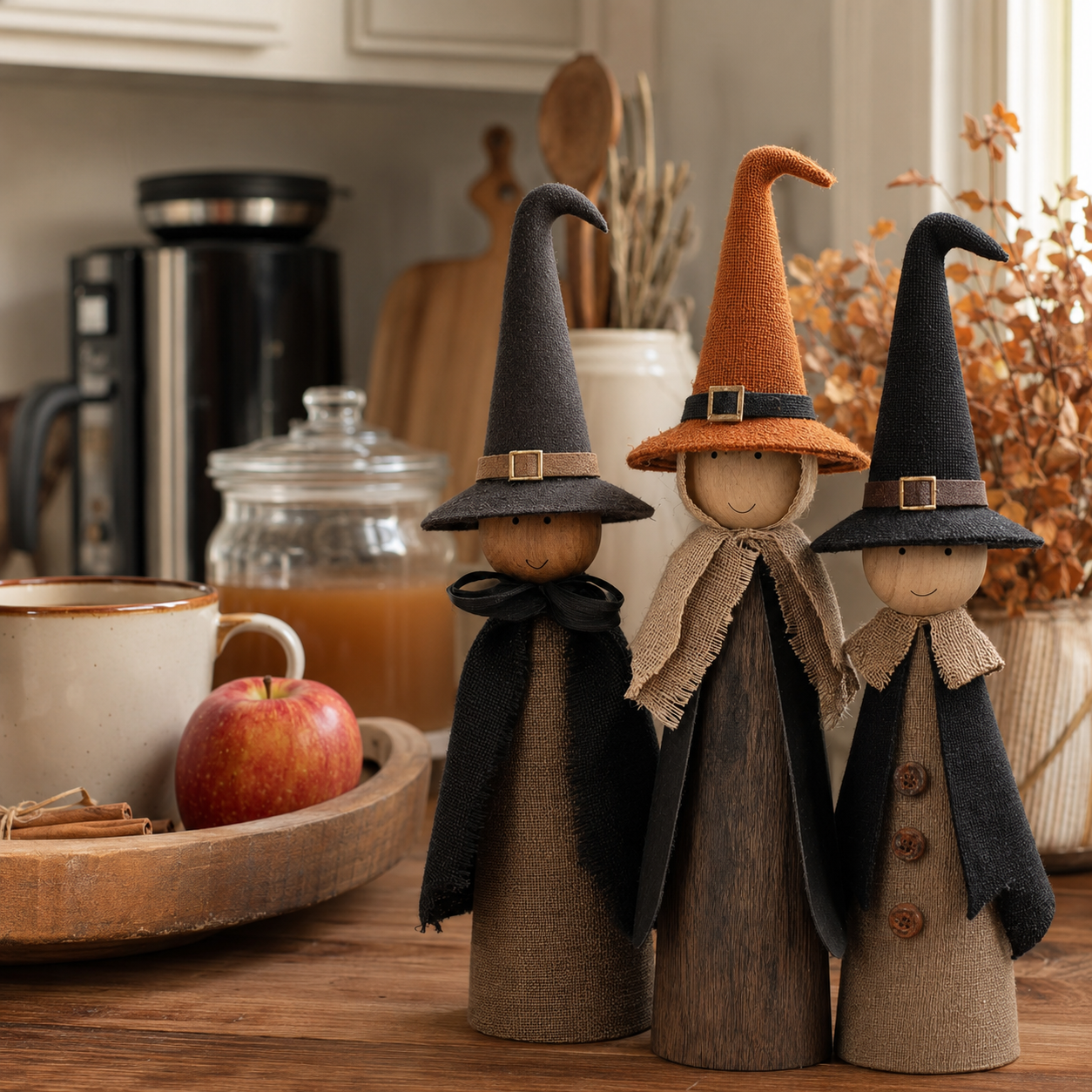 The Witch Sisters Wooden Figurines – Set of 3