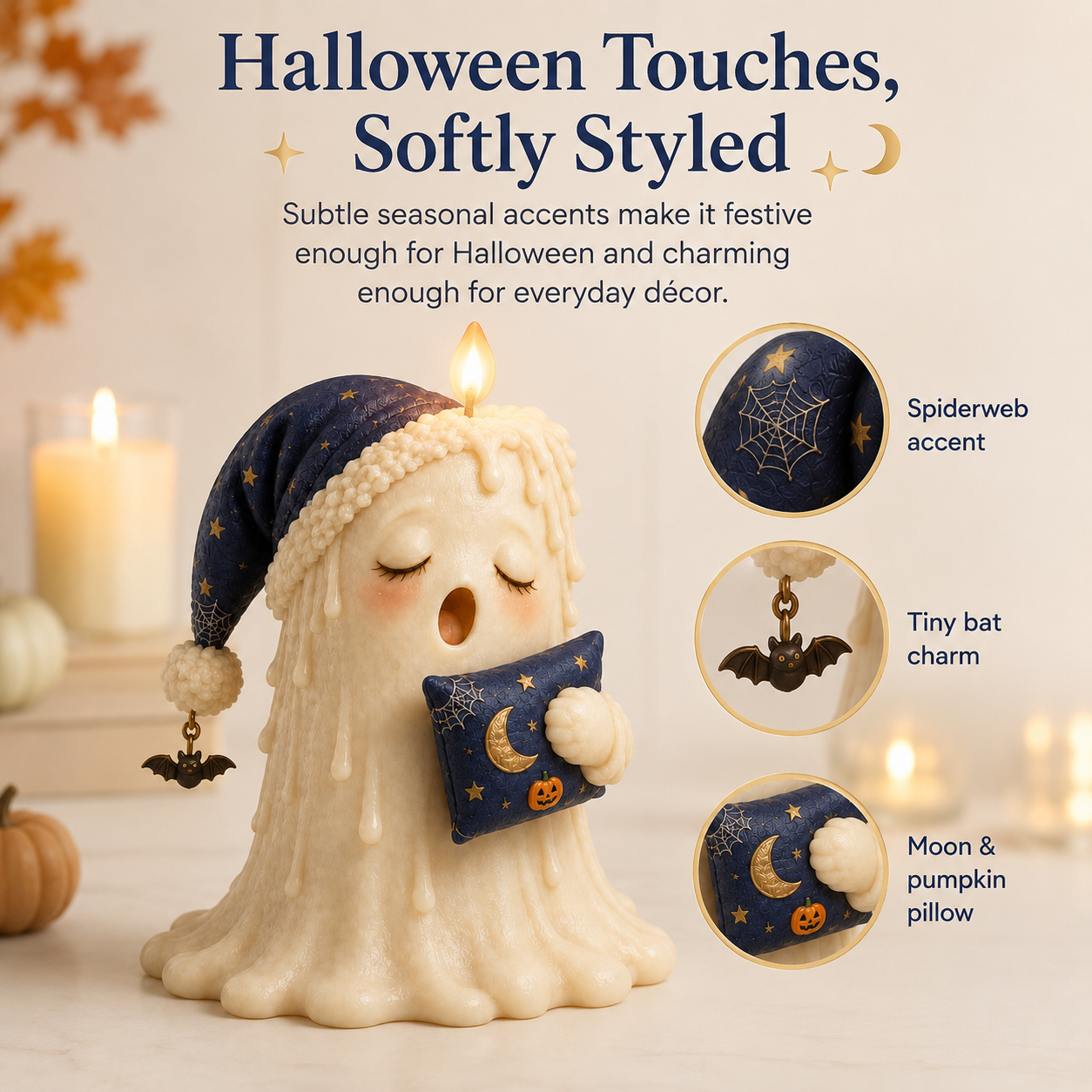 Sleepy Spell Flameless Ghost Candle Light