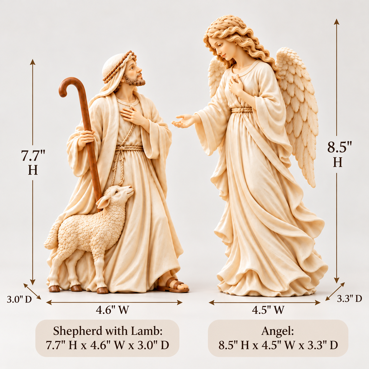 Good News Shepherd & Angel Figurine Set
