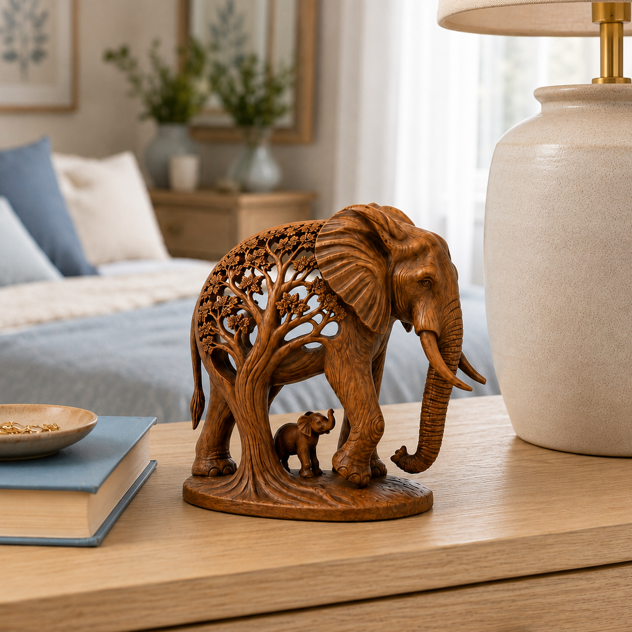 Elephant Family Tree Sculpture