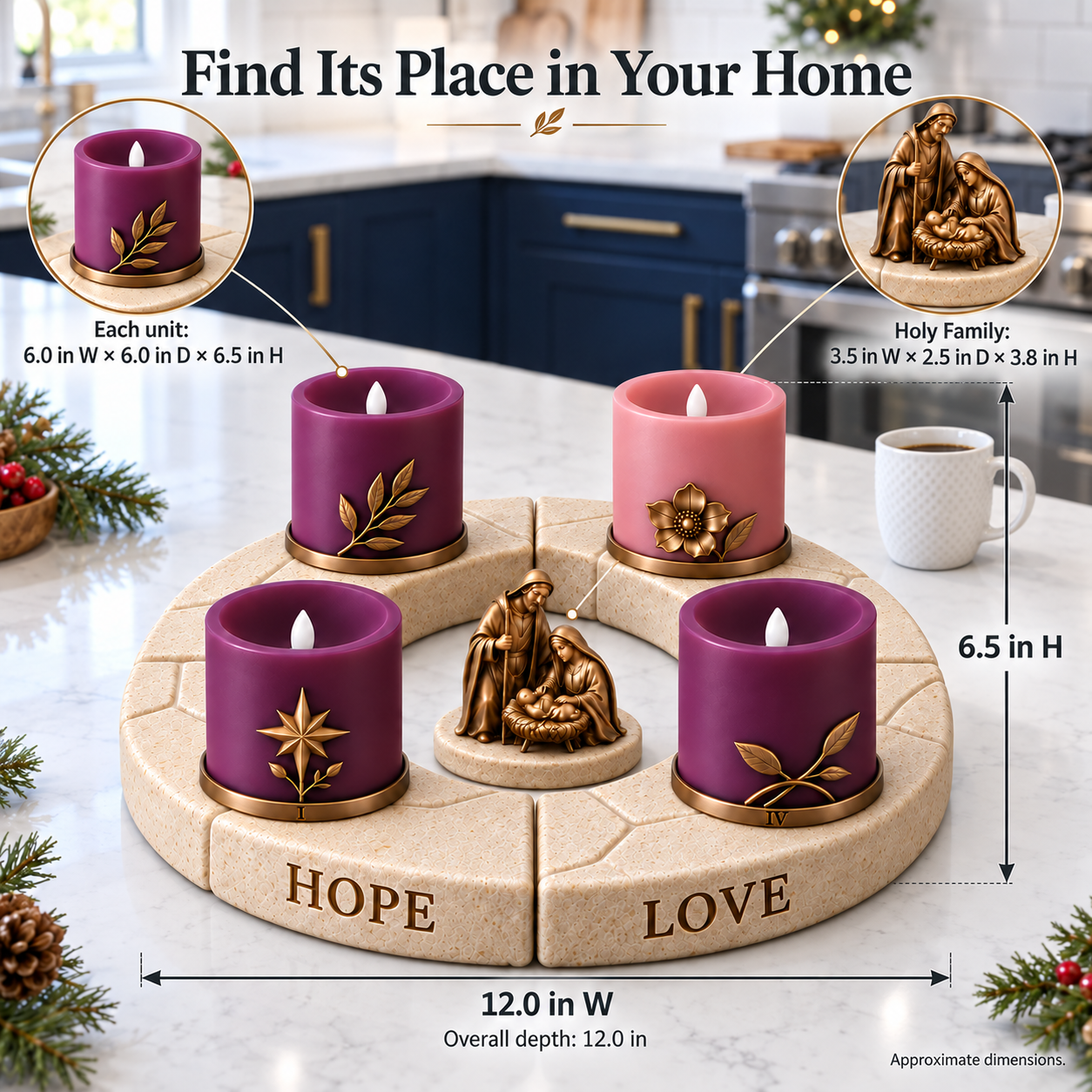 Journey to Bethlehem LED Advent Centerpiece set