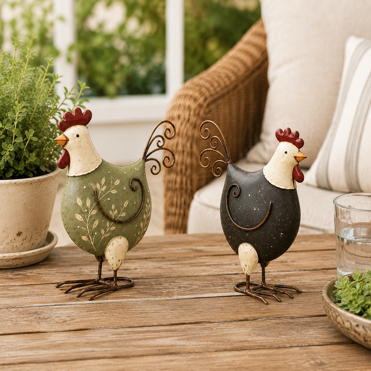 Vintage Farmhouse Garden Hen Figurine