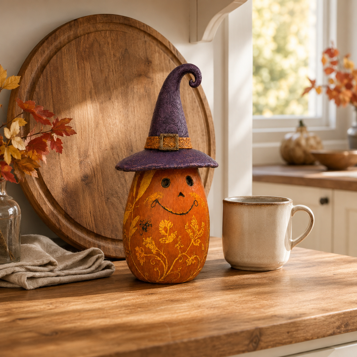 Enchanted Witch Pumpkin Decor