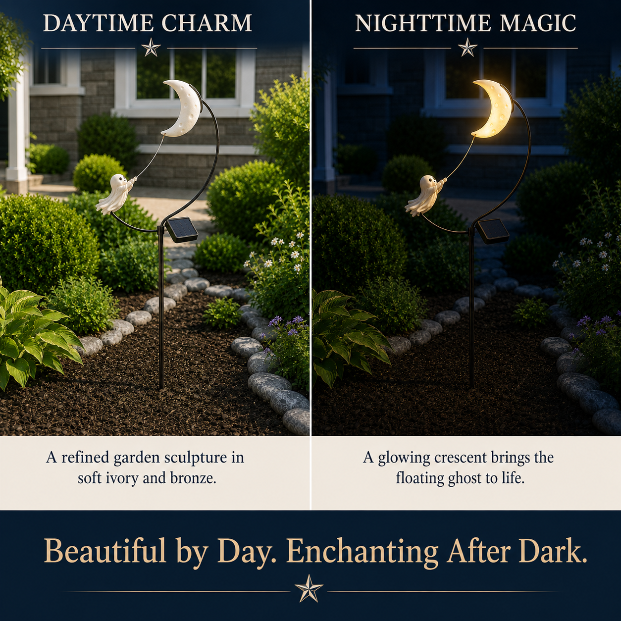 Moonbound Ghost Solar Garden Stake Light