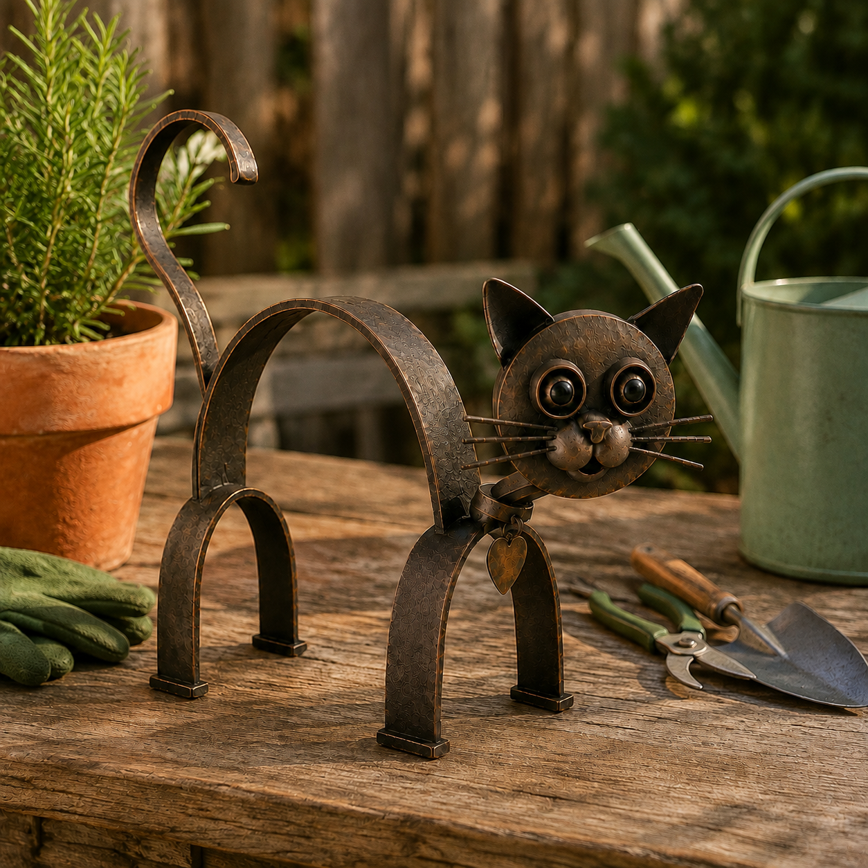 Curious Garden Cat