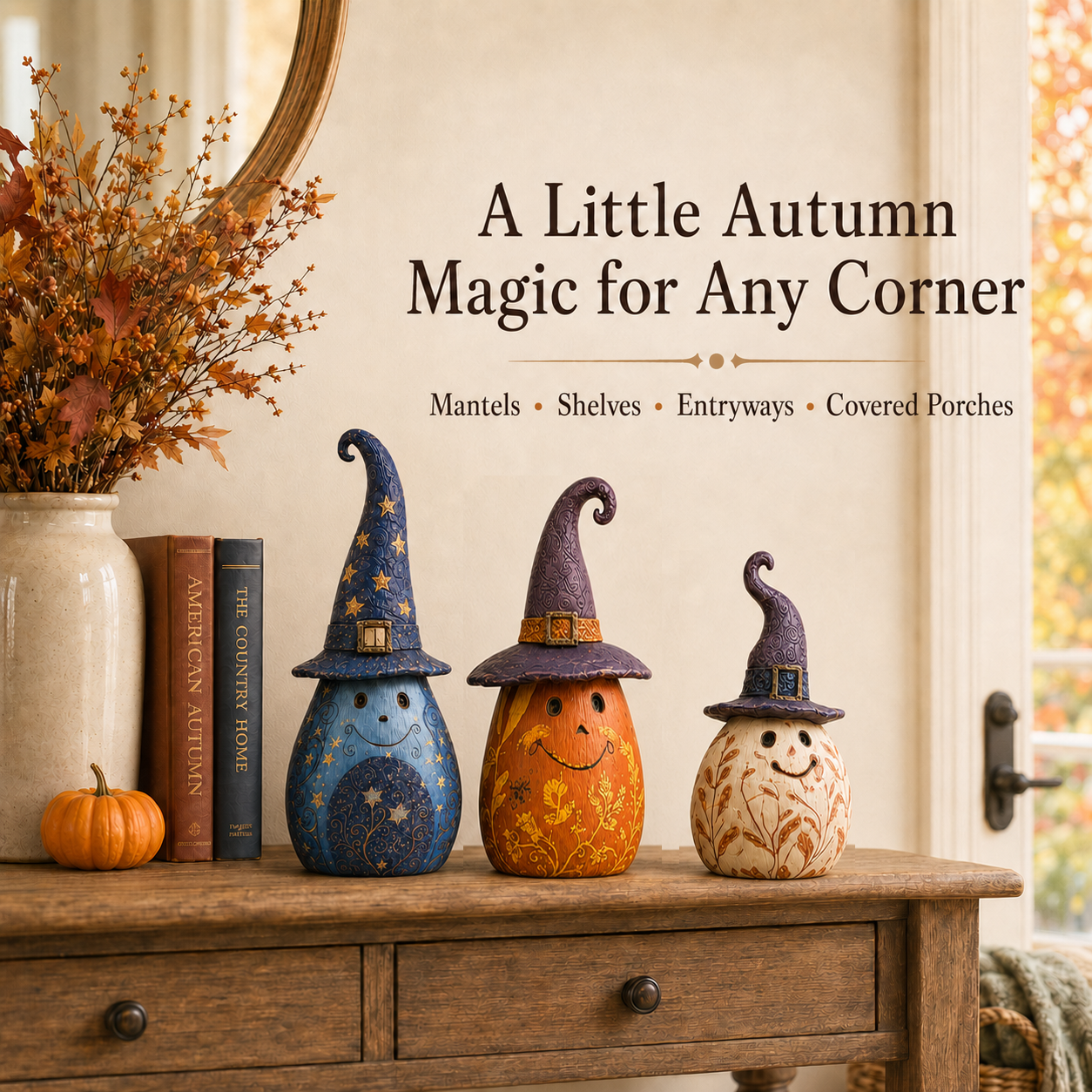 Enchanted Witch Pumpkin Decor