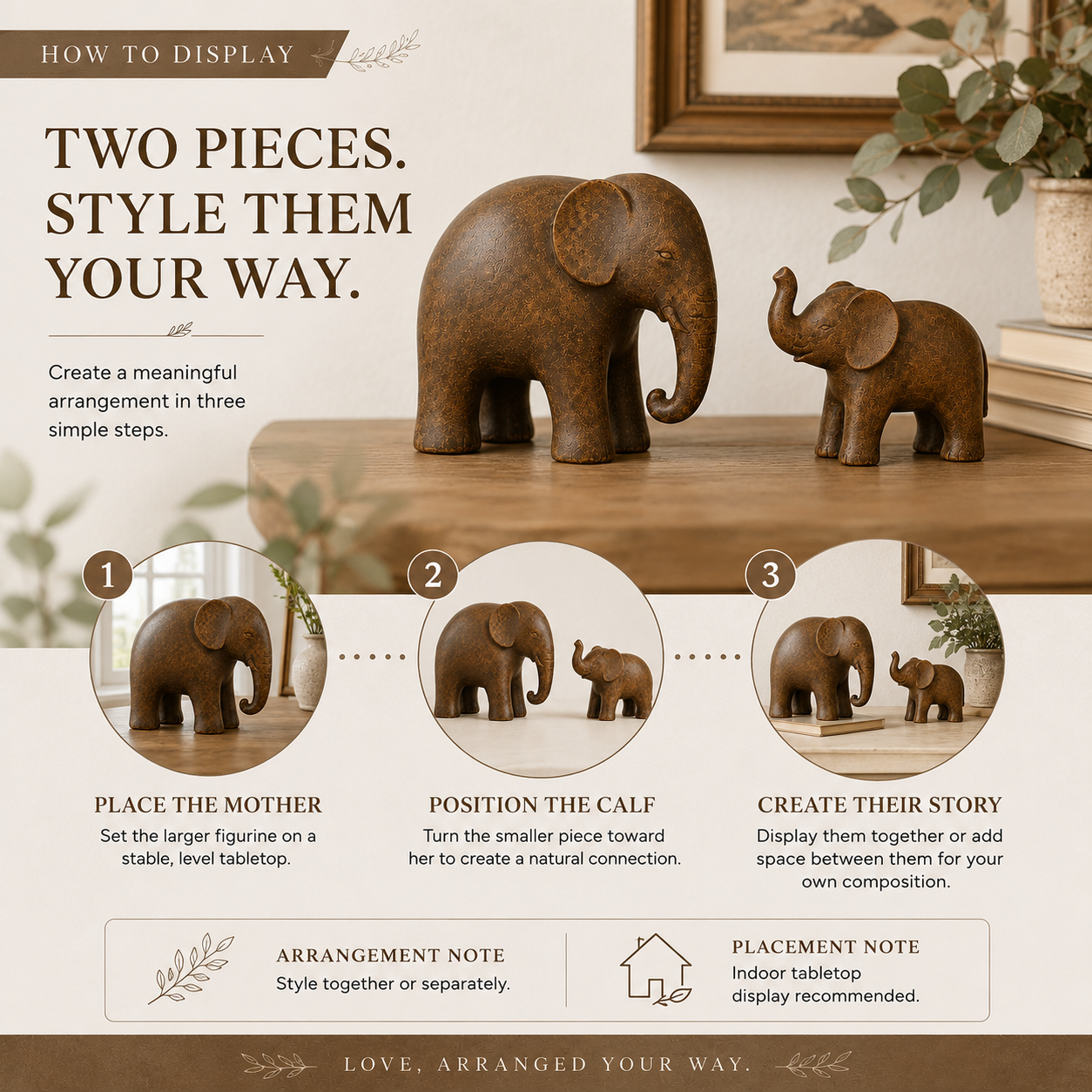 Mother’s Love Elephant Figurine Set