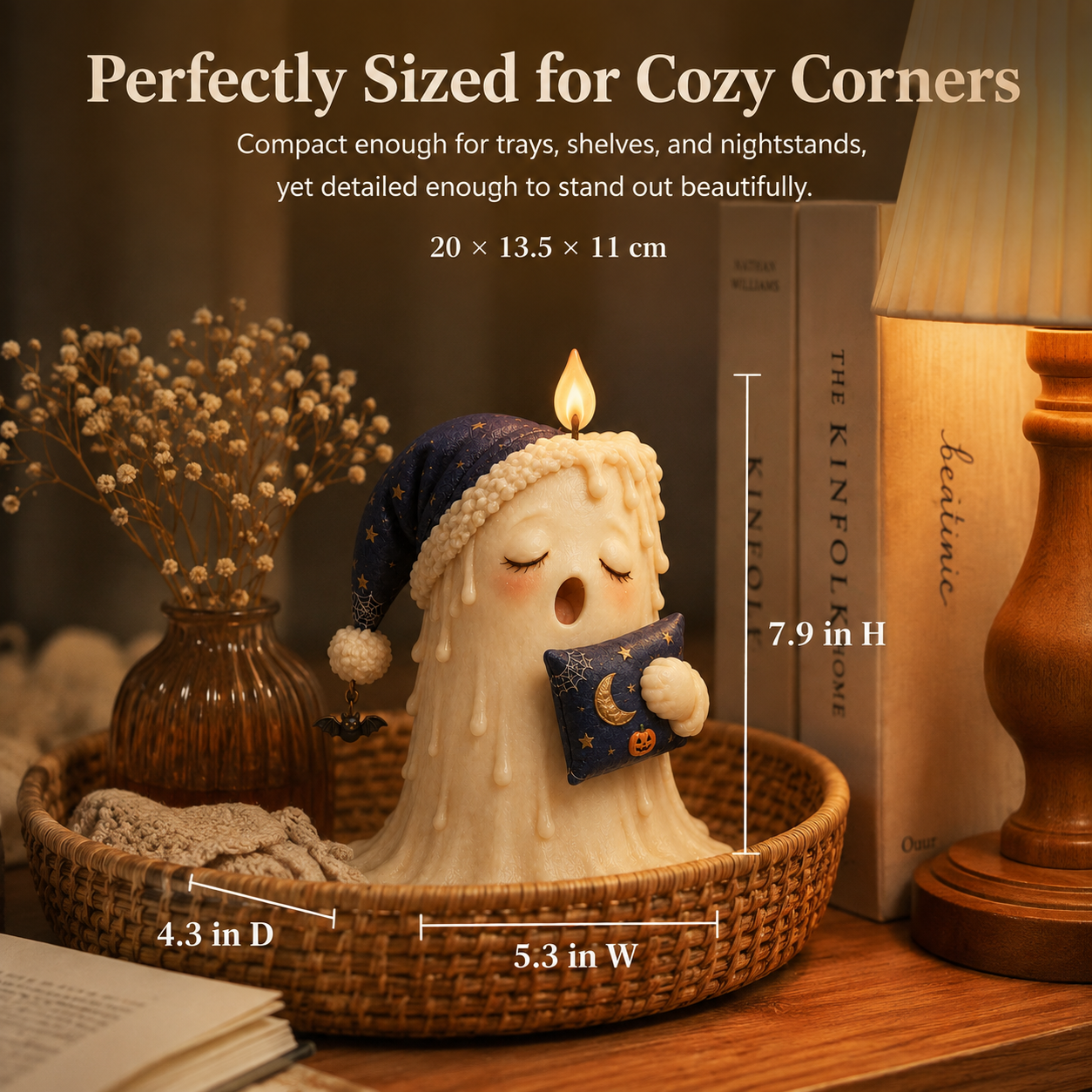 Sleepy Spell Flameless Ghost Candle Light