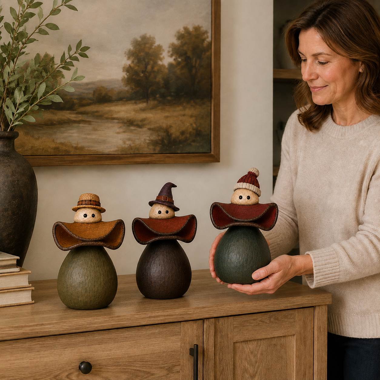 Whimsical Big-Mouth Seasonal Bird Figurine