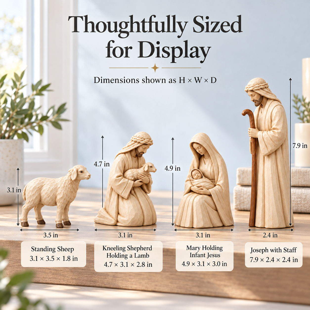 The Shepherd’s Visit Nativity Figurine Set