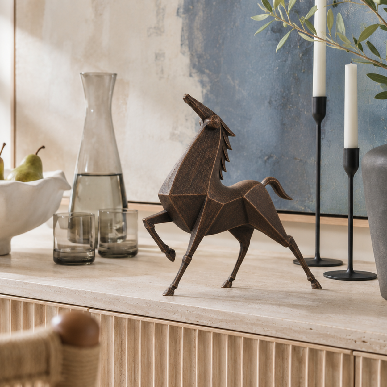 Forward Spirit Vintage Sculptural Horse Figurine