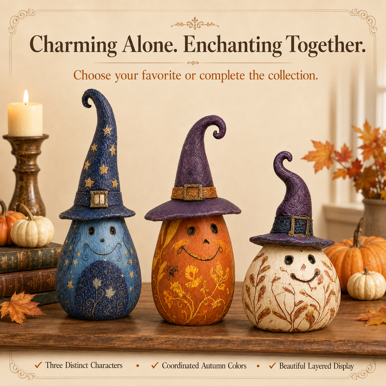 Enchanted Witch Pumpkin Decor