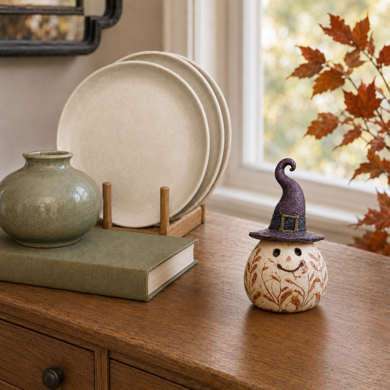 Enchanted Witch Pumpkin Decor